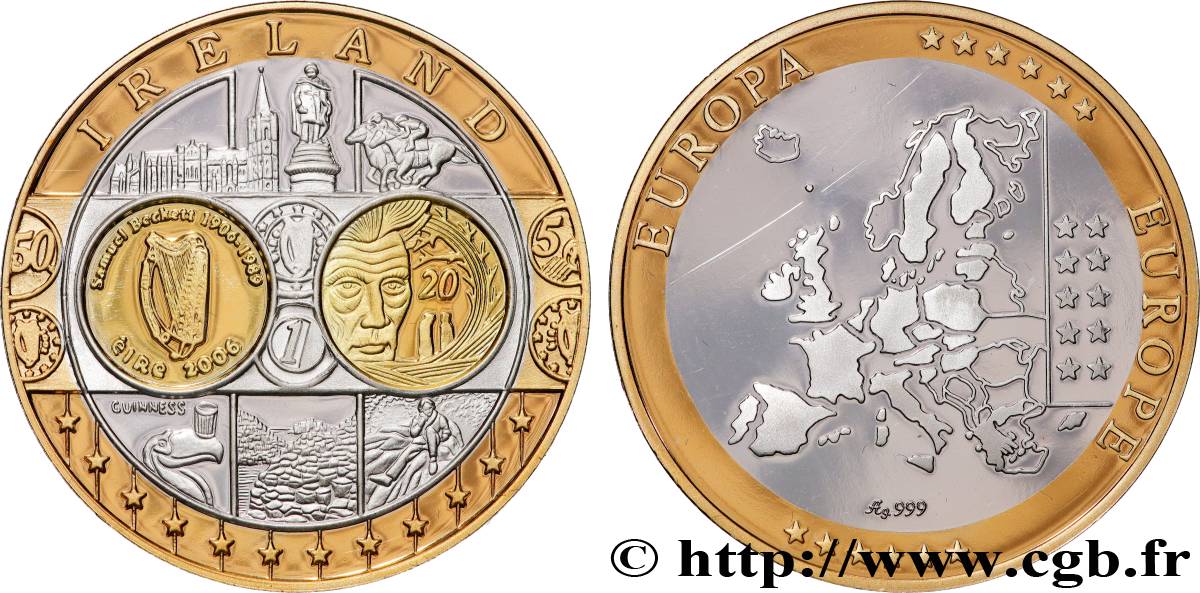 CINQUIÈME RÉPUBLIQUE Médaille, Europe, Irlande SUP+