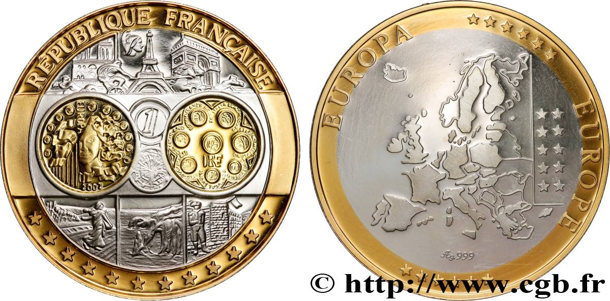 CINQUIÈME RÉPUBLIQUE Médaille, Europe, République Française SUP