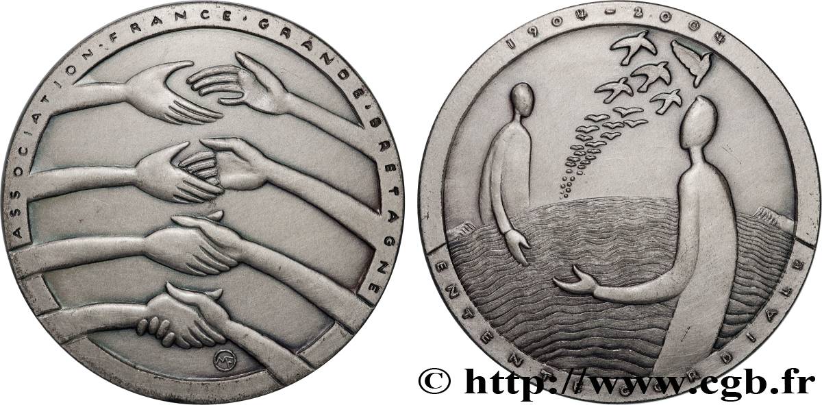 CINQUIÈME RÉPUBLIQUE Médaille, Centenaire de l’Association France - Grande-Bretagne SUP