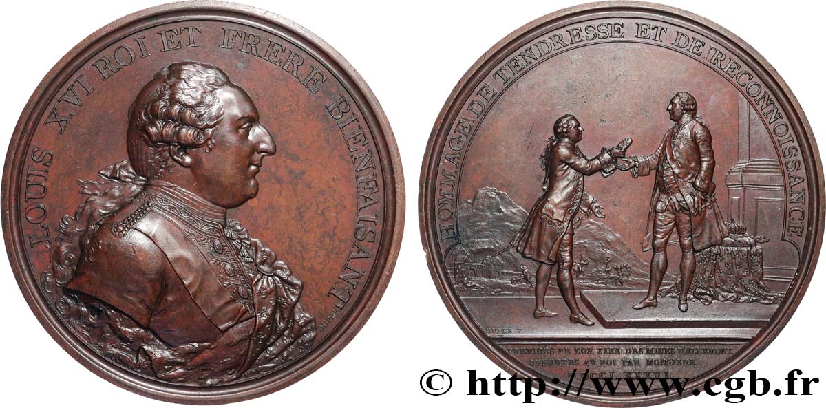 LOUIS XVI Médaille, Les mines d Allemont AU
