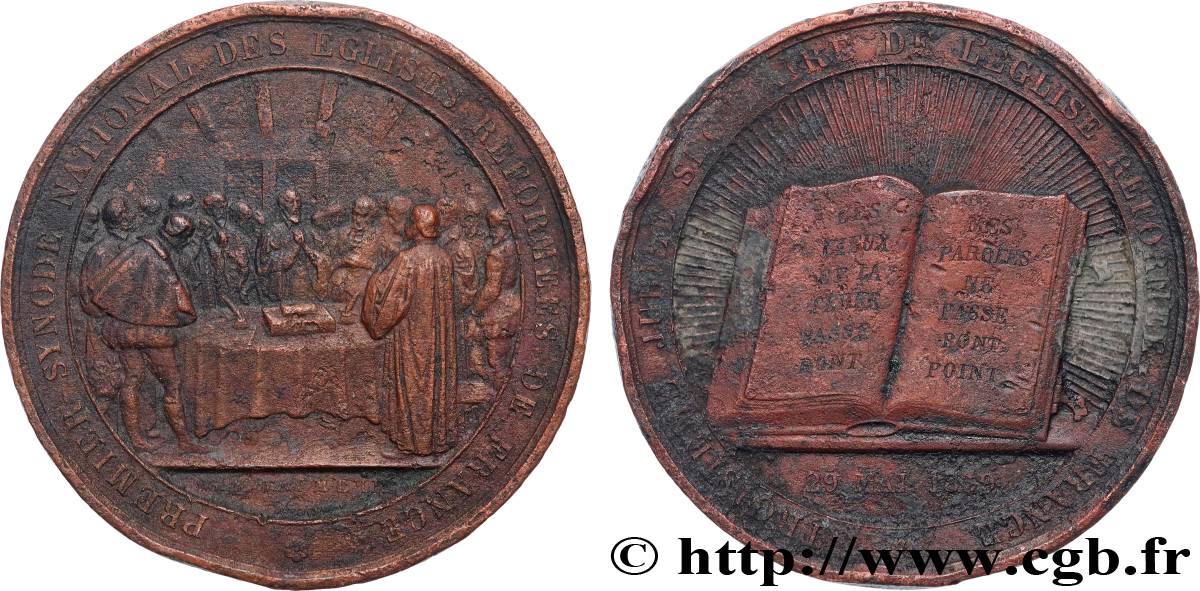 SECOND EMPIRE Médaille, Troisième jubilé séculaire de l’église réformée de France VF