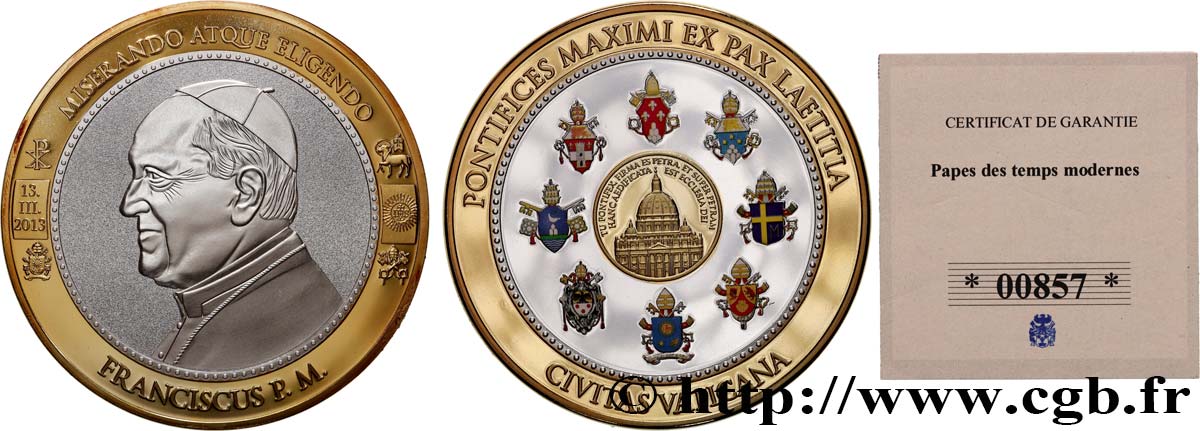 VATICANO E STATO PONTIFICIO Médaille, Le pape François MS