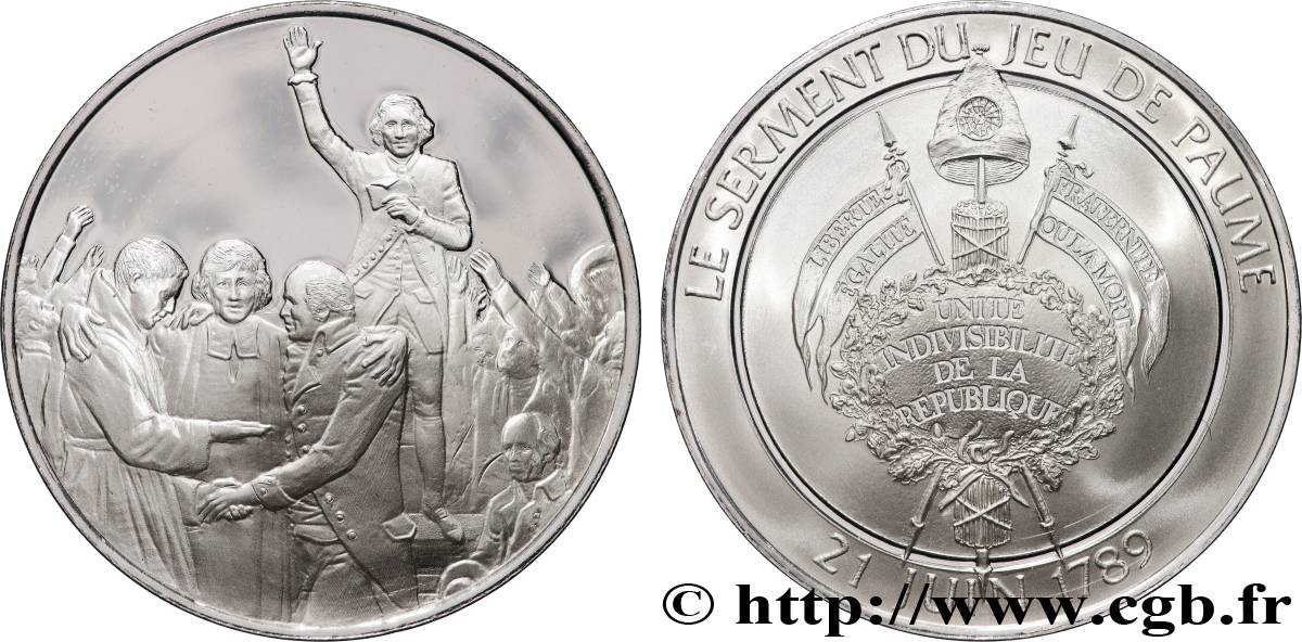 CINQUIÈME RÉPUBLIQUE Médaille, Serment du jeu de paume SPL