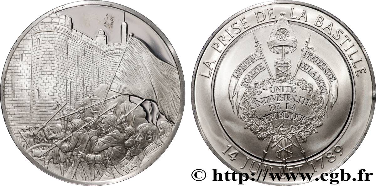 V REPUBLIC Médaille, Prise de la Bastille AU