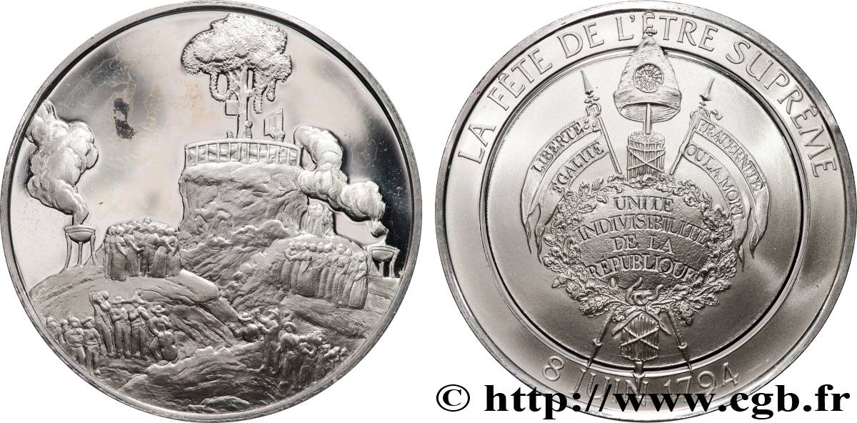 V REPUBLIC Médaille, Fête de l’Etre suprême AU