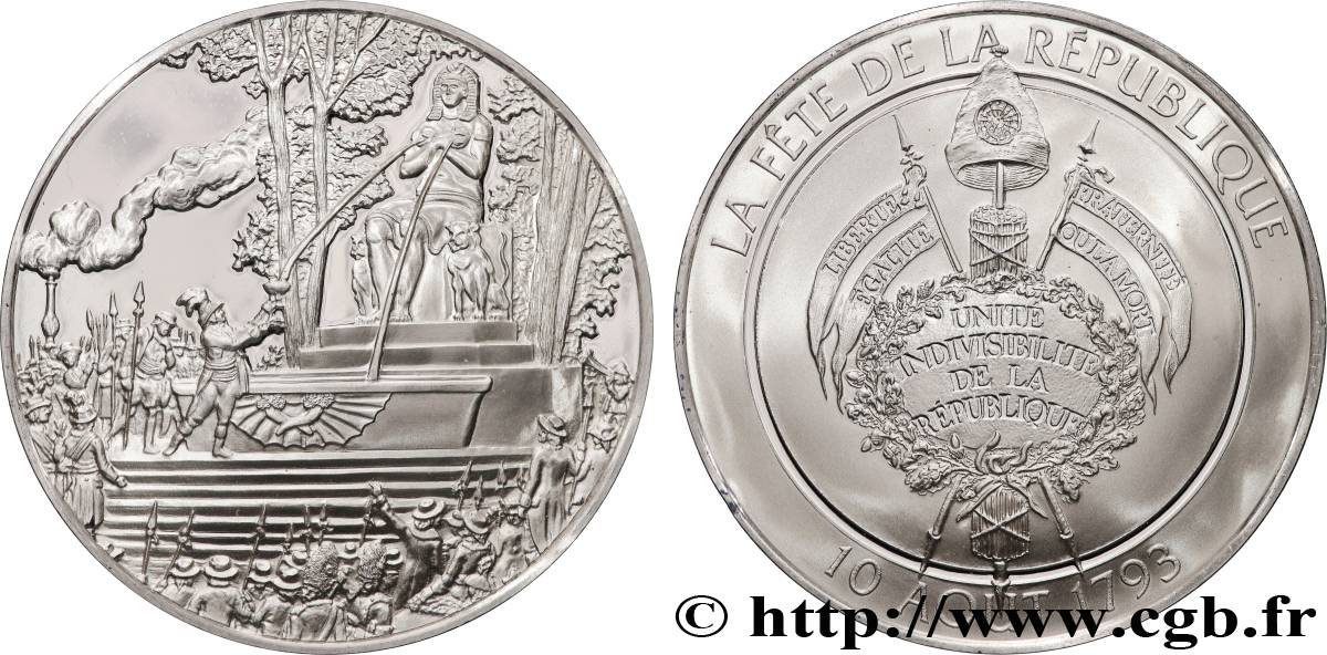CINQUIÈME RÉPUBLIQUE Médaille, Fête de la République SPL
