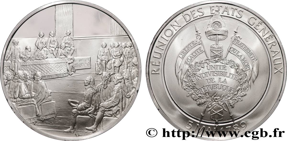 CINQUIÈME RÉPUBLIQUE Médaille, Réunion des États Généraux SPL