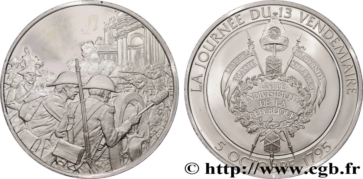 QUINTA REPUBLICA FRANCESA Médaille, La journée du 13 vendémiaire EBC