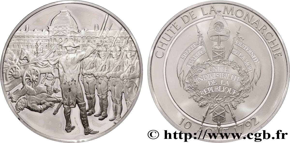 CINQUIÈME RÉPUBLIQUE Médaille, Chute de la monarchie SUP