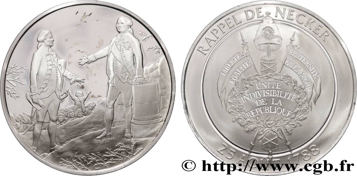 CINQUIÈME RÉPUBLIQUE Médaille, Rappel de Necker SPL