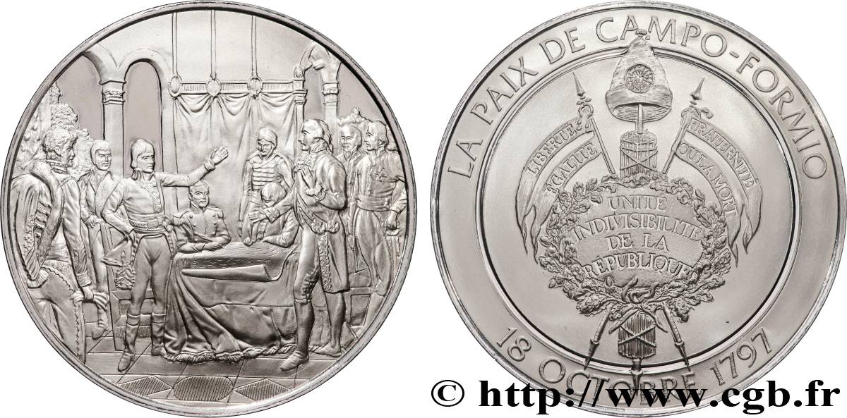 V REPUBLIC Médaille, La paix de Campo-Formio MS