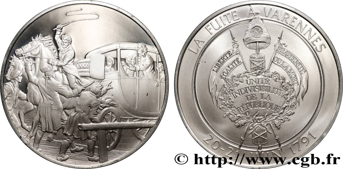 CINQUIÈME RÉPUBLIQUE Médaille, La fuite à Varennes SPL