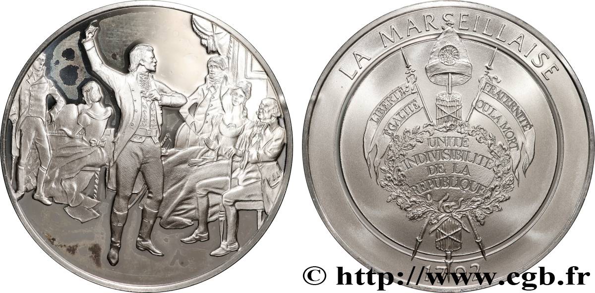 QUINTA REPUBBLICA FRANCESE Médaille, La Marseillaise SPL