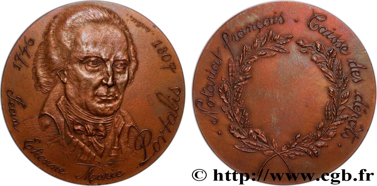 NOTAIRES DU XIXe SIECLE Médaille, Portalis, Caisse des dépôts SUP/TTB+