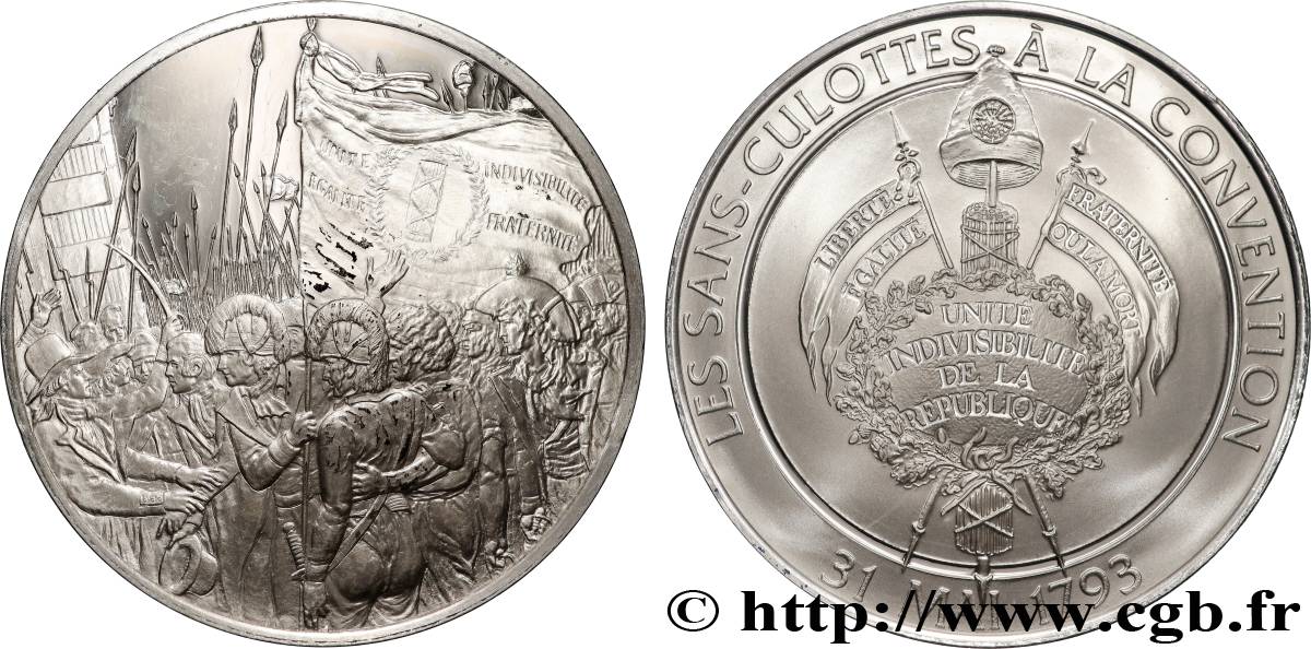 V REPUBLIC Médaille, Les Sans-culottes à la convention MS