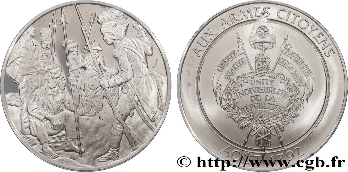 V REPUBLIC Médaille, Aux armes citoyens MS