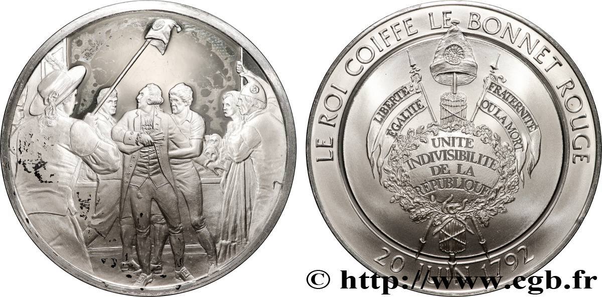 QUINTA REPUBBLICA FRANCESE Médaille, Le roi coiffe le bonnet rouge SPL