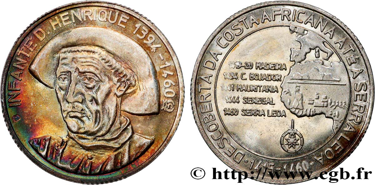 PORTUGAL Médaille, Henri le Navigateur AU