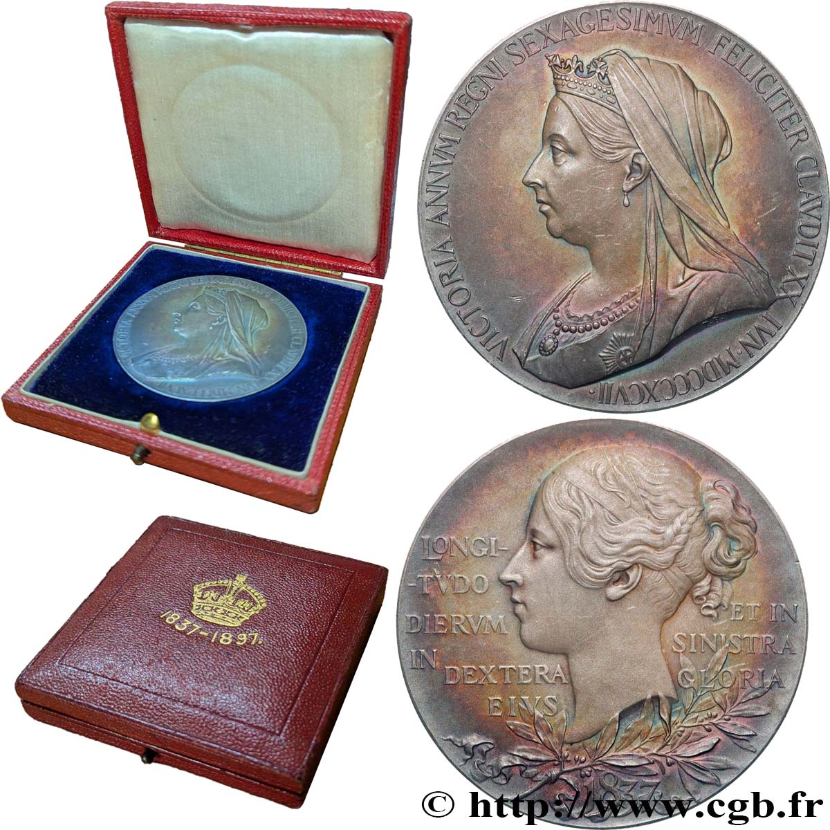 GRANDE BRETAGNE - VICTORIA Médaille, 60e anniversaire de règne de Victoria SUP