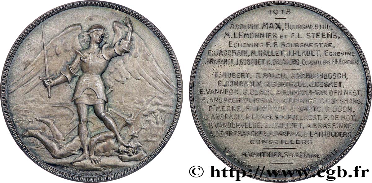 BELGIUM - KINGDOM OF BELGIUM - ALBERT I Médaille, Libération de la ville AU