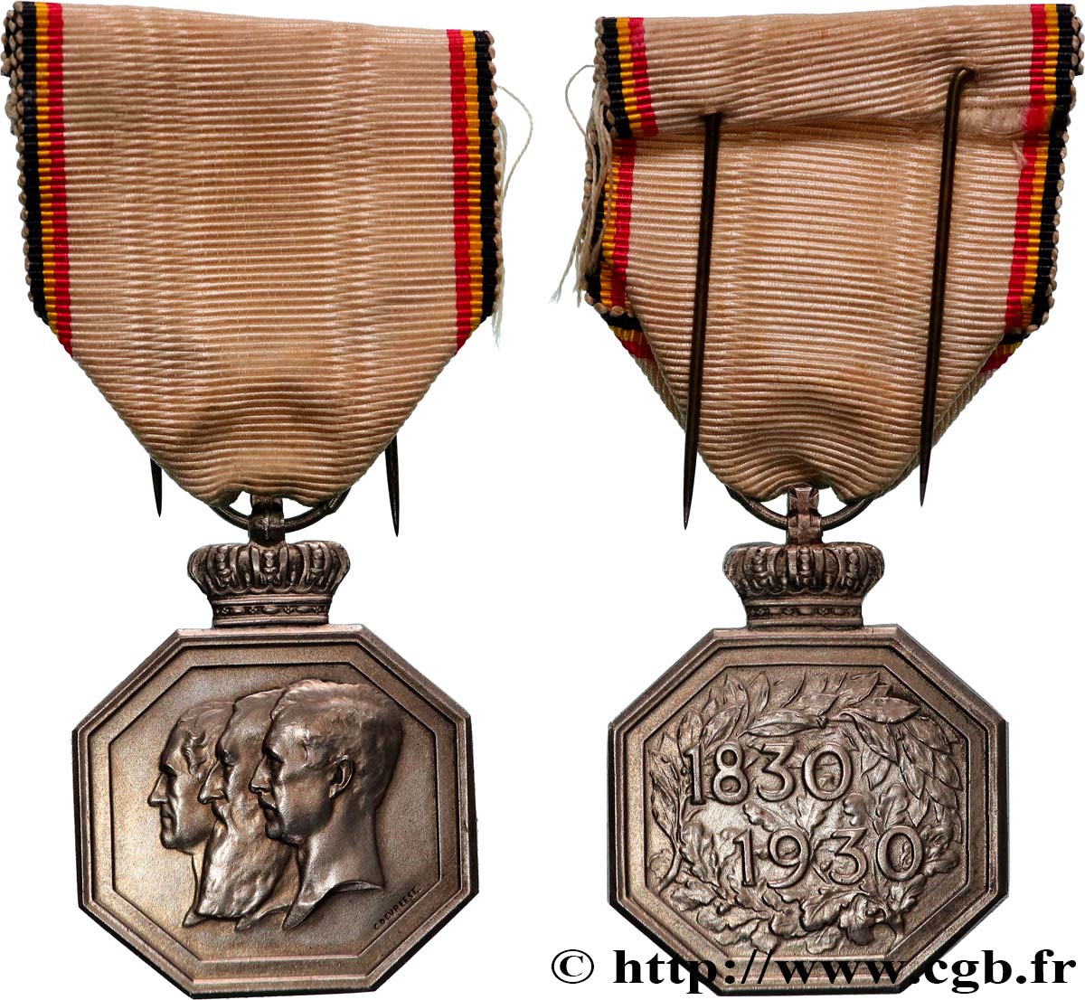 BELGIUM - KINGDOM OF BELGIUM - ALBERT I Médaille commémorative du centenaire de l indépendance nationale AU