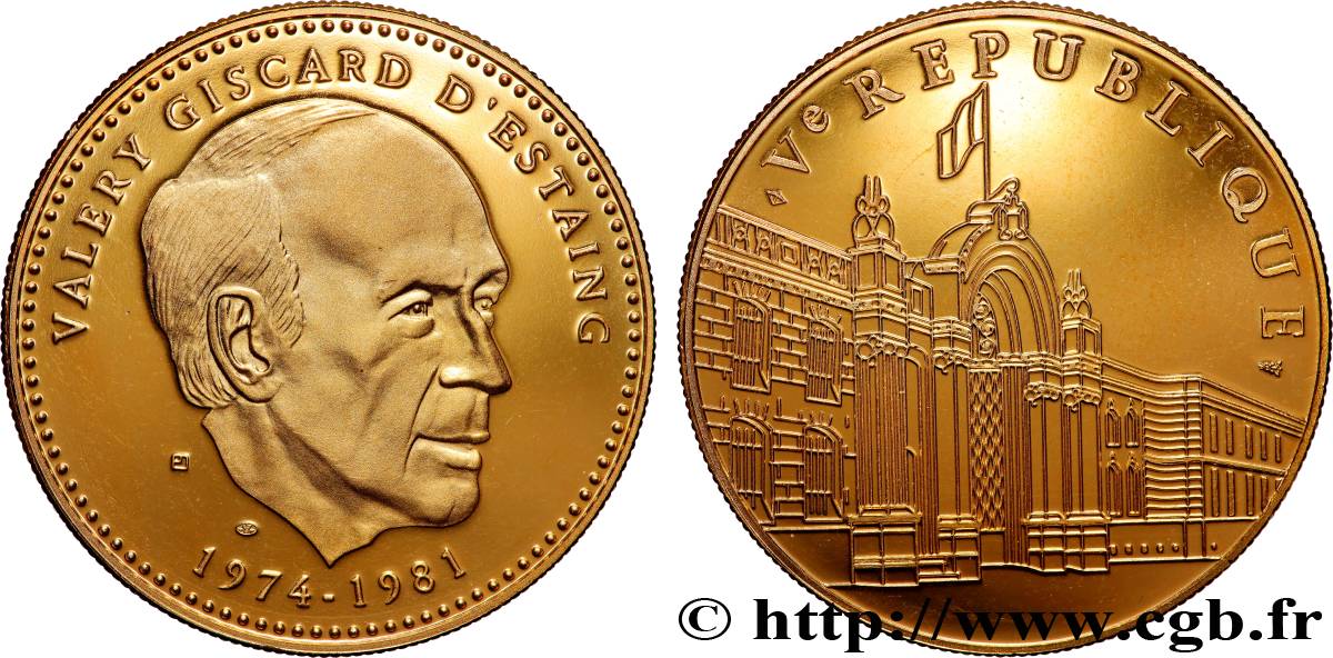 V REPUBLIC Médaille, Valéry Giscard d’Estaing AU
