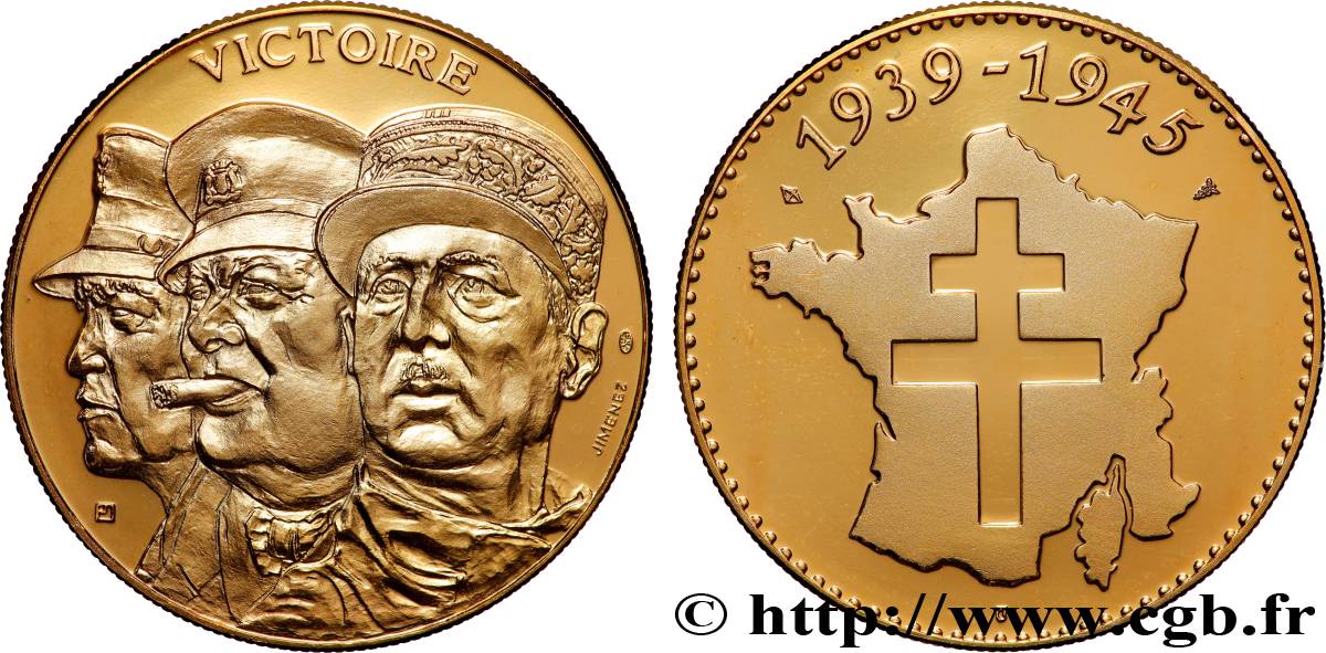 CINQUIÈME RÉPUBLIQUE Médaille, Victoire 1944 SUP