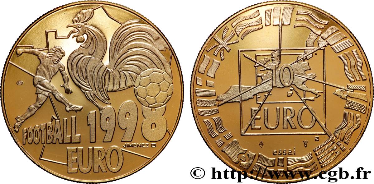 FUNFTE FRANZOSISCHE REPUBLIK Médaille, Euro, Football VZ