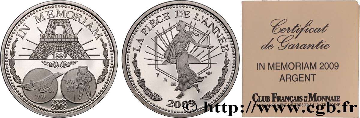 CINQUIÈME RÉPUBLIQUE Médaille commémorative, In memoriam, La pièce de l’année SPL