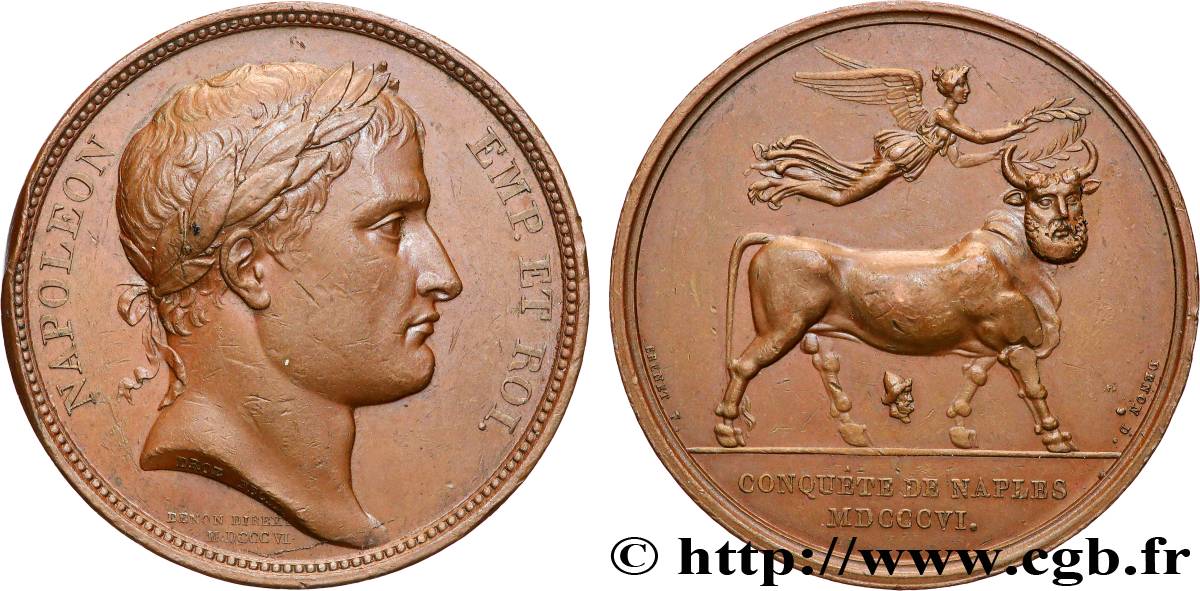 NAPOLEON S EMPIRE Médaille, Conquête de Naples XF