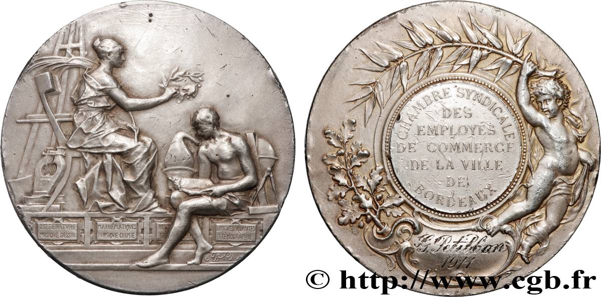 III REPUBLIC Médaille, Chambre syndicale de commerce XF