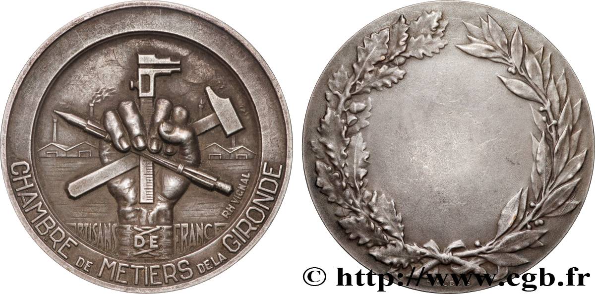TROISIÈME RÉPUBLIQUE Médaille, Chambre de métiers TTB