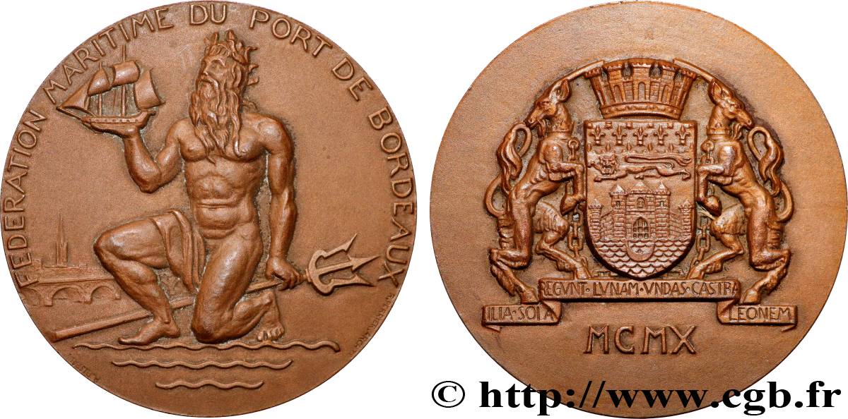 III REPUBLIC Médaille, Fédération maritime AU