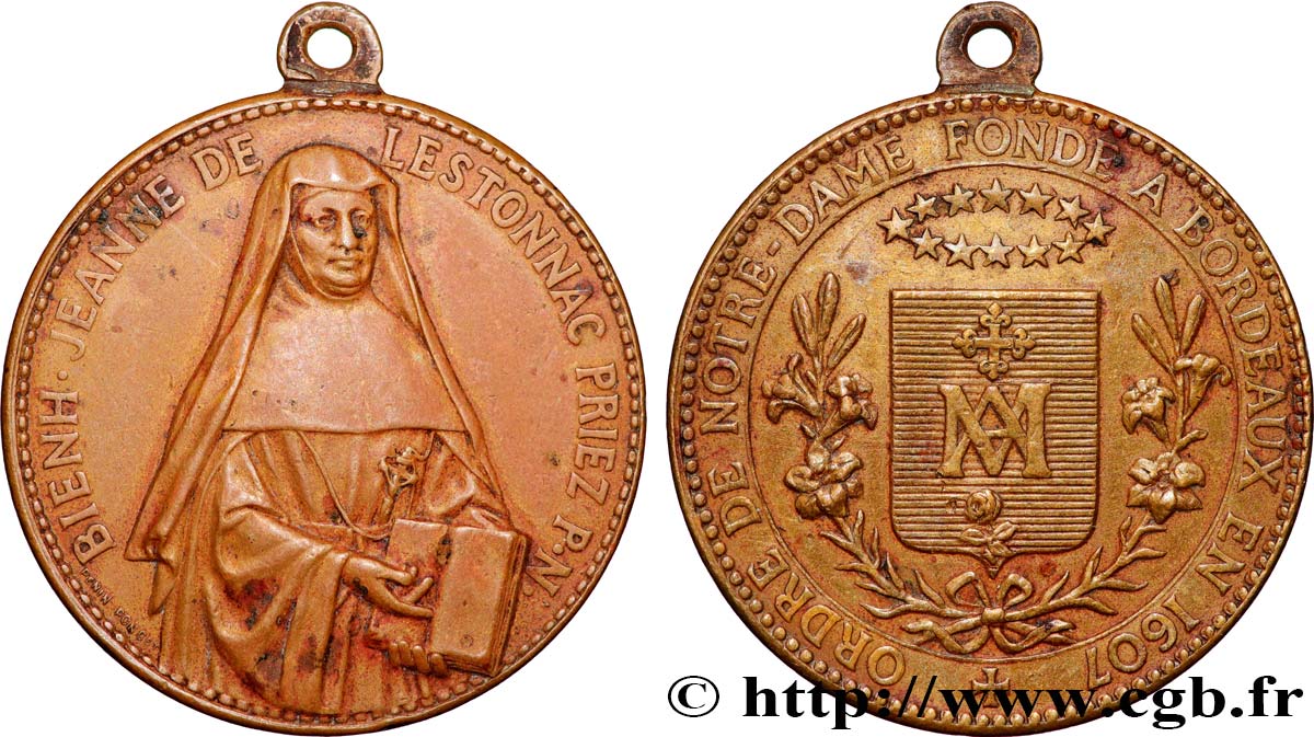 RELIGIOUS MEDALS Médaille, Filles de Notre-Dame XF