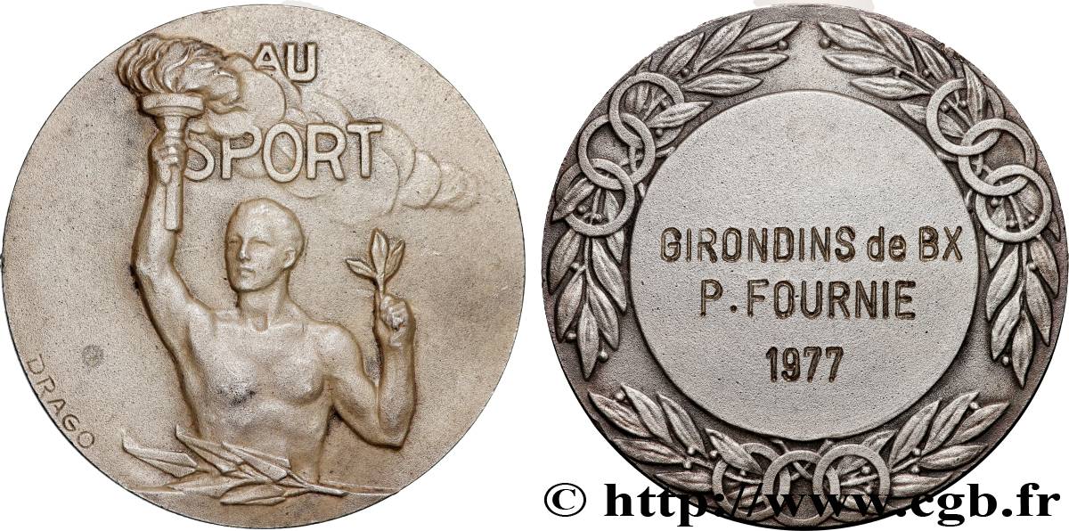 V REPUBLIC Médaille, Pour les Girondins, 4e Type AU