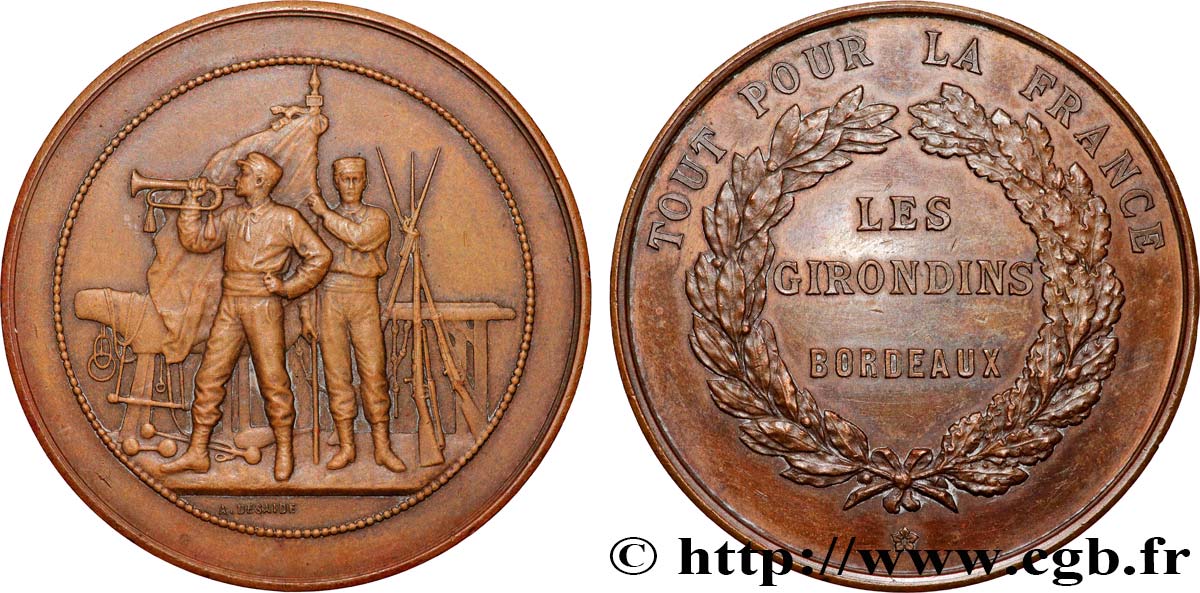 DRITTE FRANZOSISCHE REPUBLIK Médaille, Pour les Girondins fVZ
