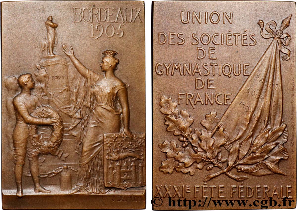 TROISIÈME RÉPUBLIQUE Plaquette, Union des sociétés de gymnastique de France SUP