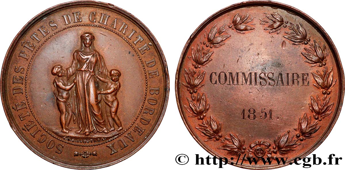 SECOND REPUBLIC Médaille, Association des fêtes de charité XF