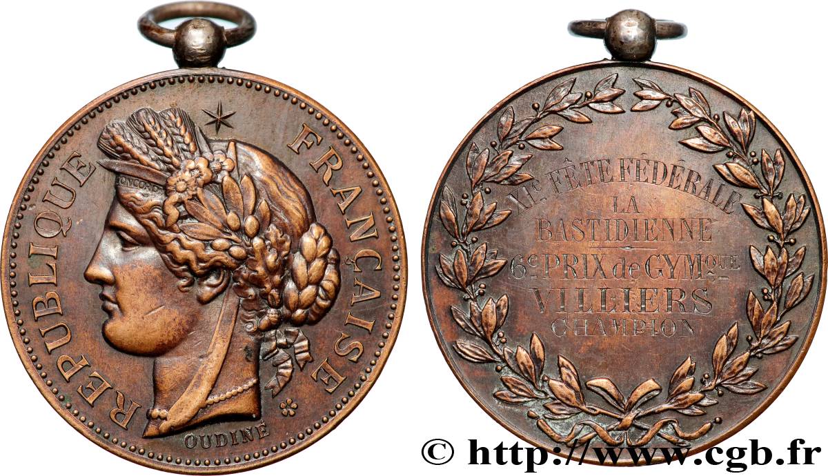 TROISIÈME RÉPUBLIQUE Médaille, La bastidienne TTB