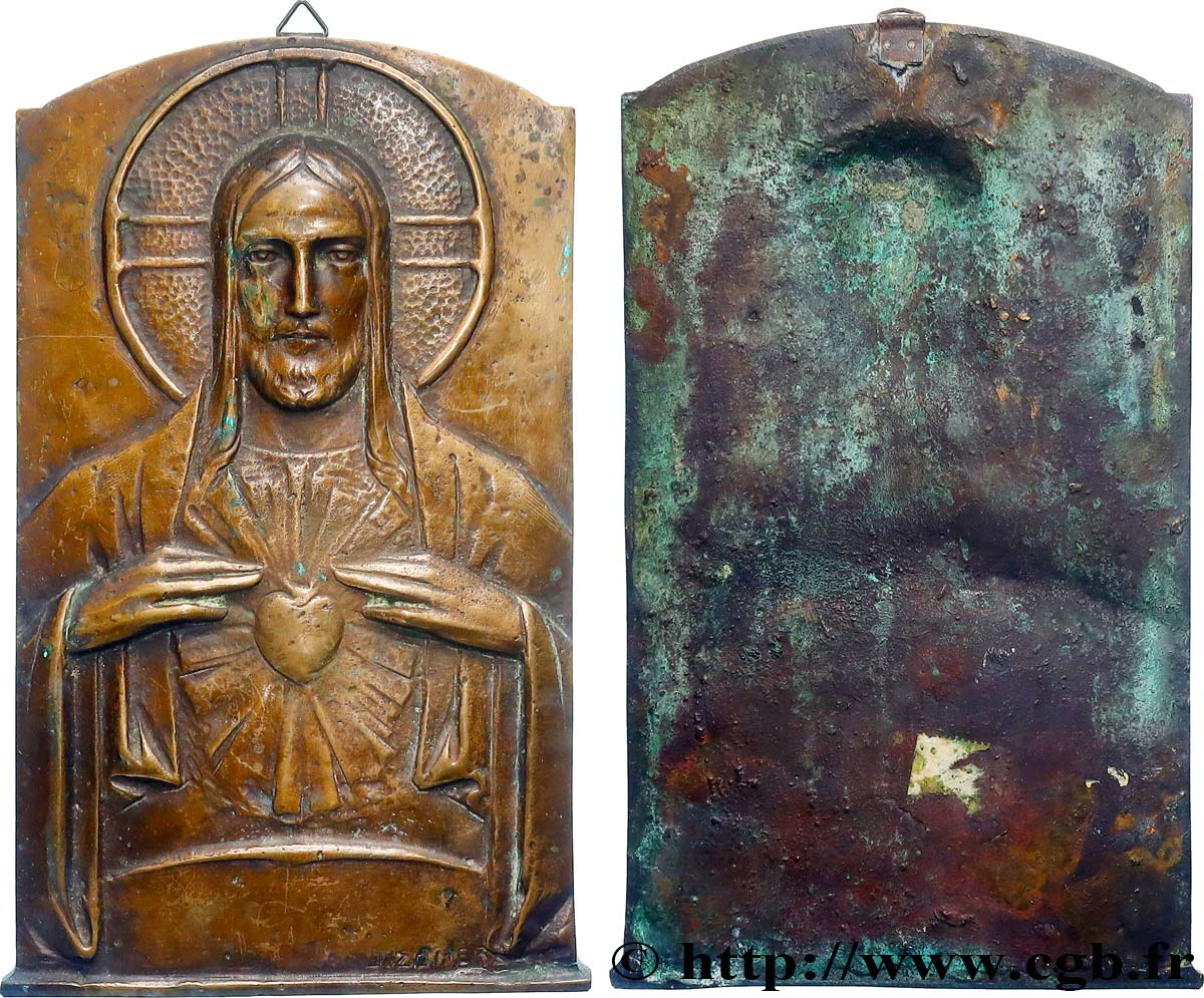 MÉDAILLES RELIGIEUSES Fonte, Christ par Joseph Zomer TTB