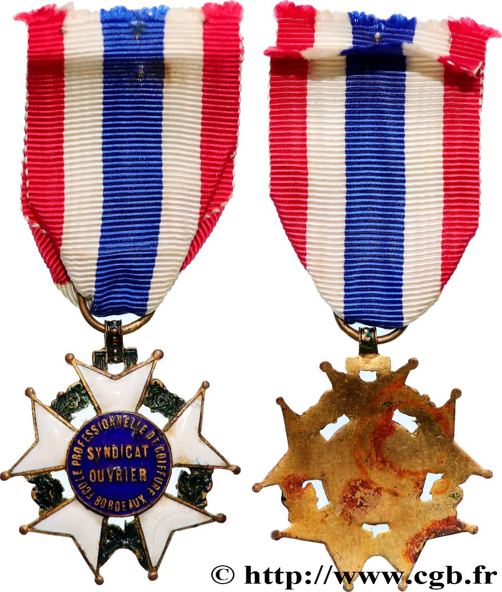 ASSOCIATIONS PROFESSIONNELLES - SYNDICATS Médaille, Syndicat ouvrier de l’école professionnelle de coiffures  XF