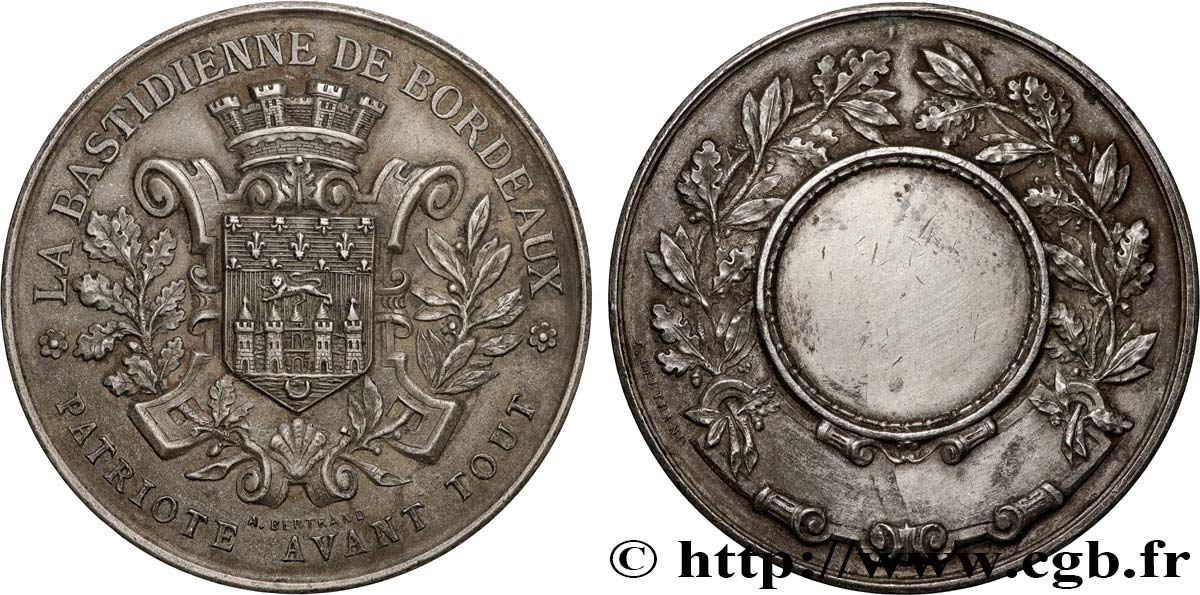 SHOOTING AND ARQUEBUSE Médaille, Tir pour la Bastidienne  AU