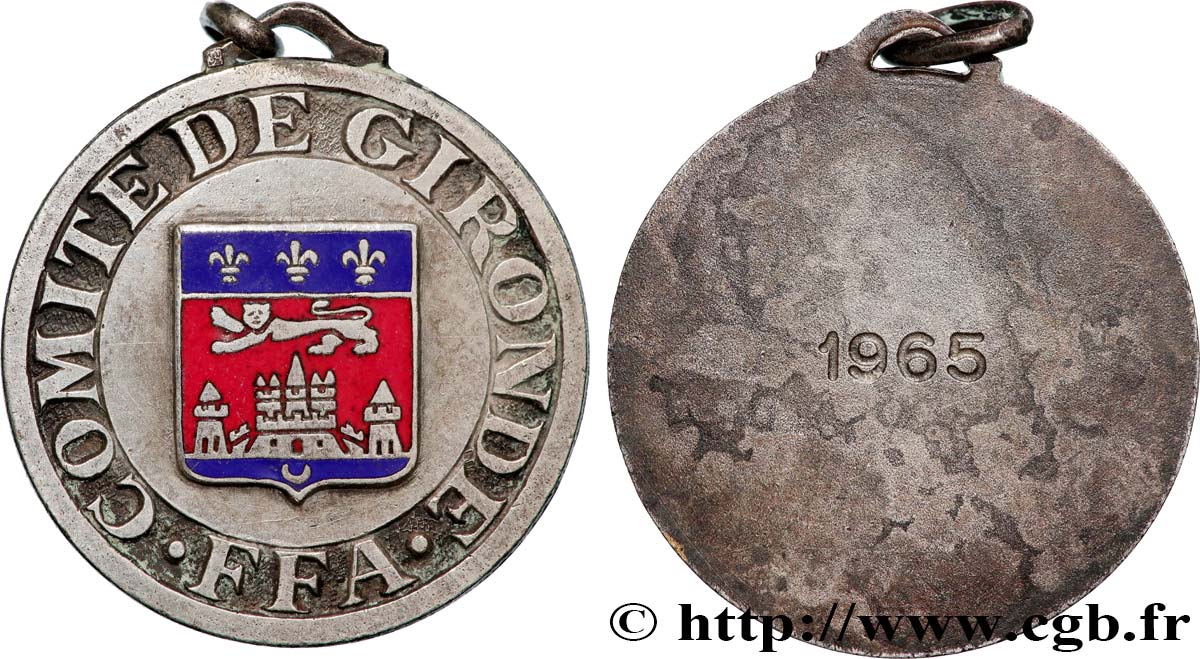 CINQUIÈME RÉPUBLIQUE Médaille, Comité de la fédération française d’athlétisme TTB+