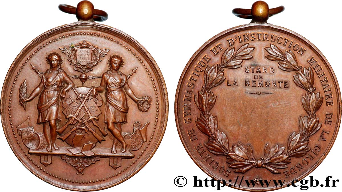 SPORTS Médaille, Société de gymnastique et d’instruction militaire AU