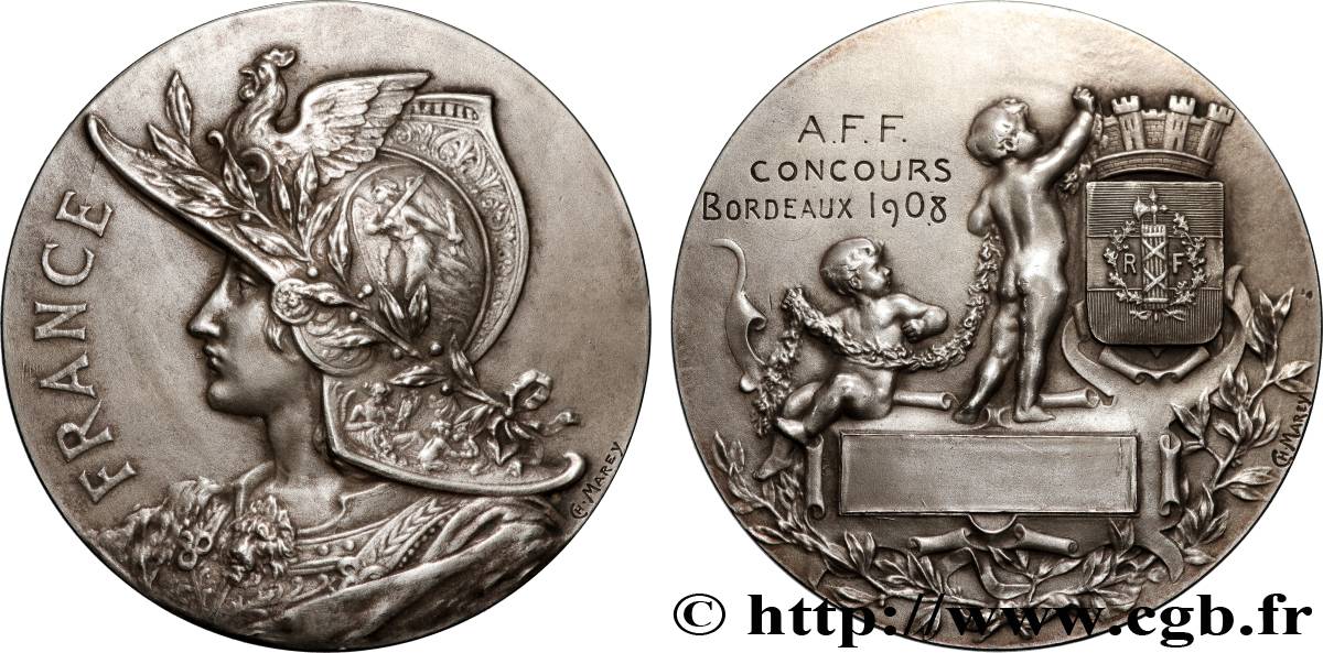 TROISIÈME RÉPUBLIQUE Médaille, Association fondatrice et fédérative des sociétés de préparation au service des armes à cheval TTB+