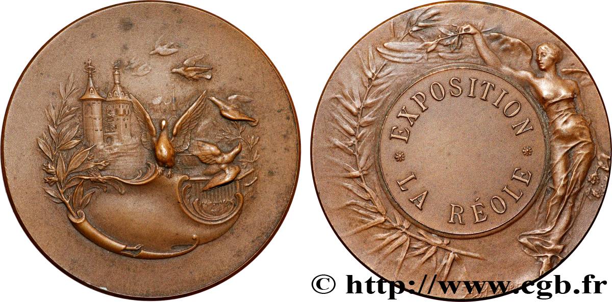 TROISIÈME RÉPUBLIQUE Médaille, Exposition de la Réole TTB+