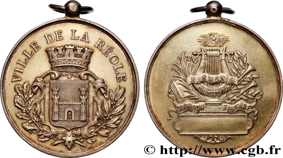 TROISIÈME RÉPUBLIQUE Médaille, Harmonie, Orphéon et fanfare TTB