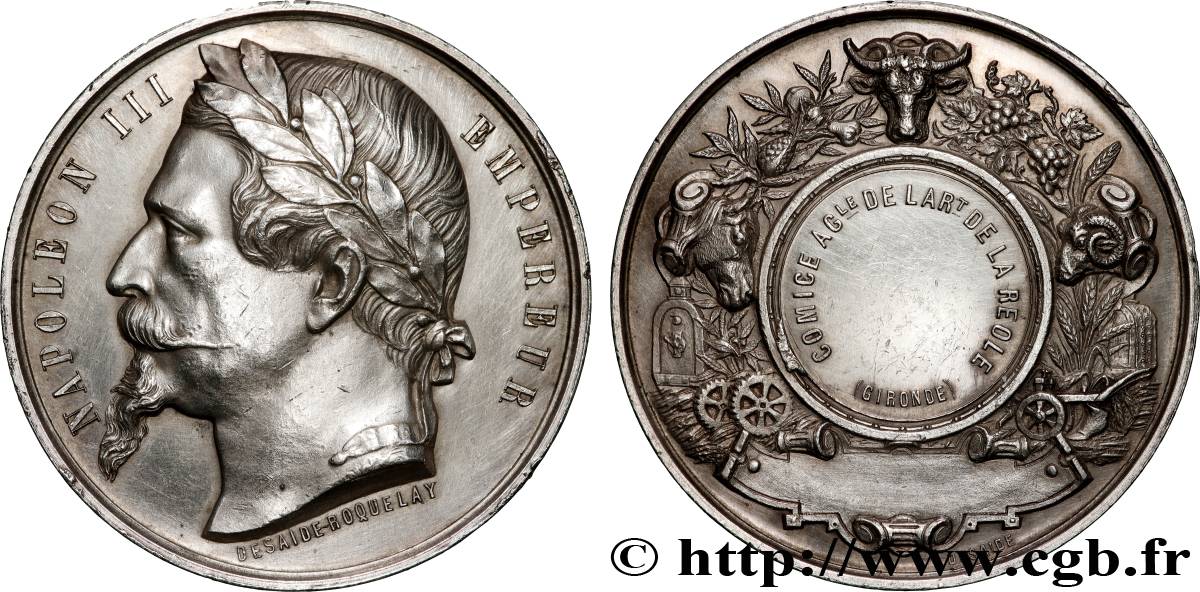 SECOND EMPIRE Médaille, Comice agricole TTB+