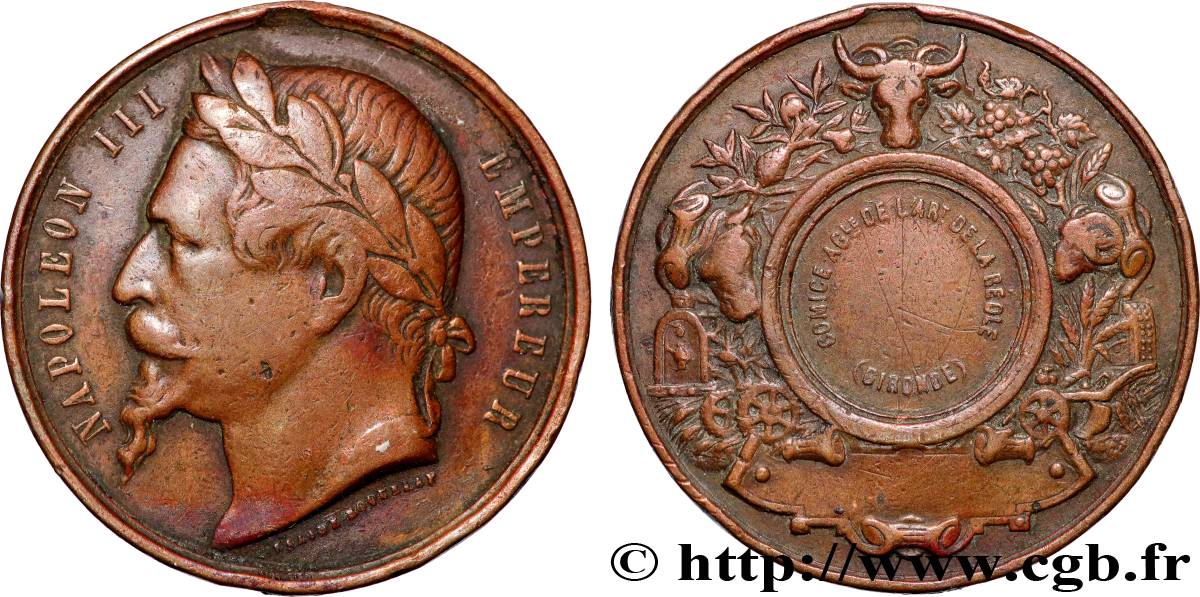 SECOND EMPIRE Médaille, Comice agricole VF