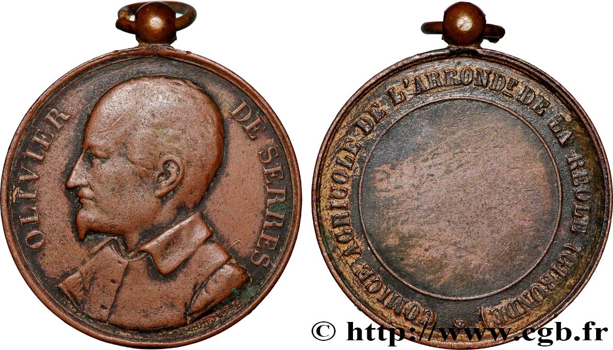 SOCIÉTÉS D AGRICULTURE, HORTICULTURE, PÈCHE ET CHASSE Médaille, Comice agricole XF